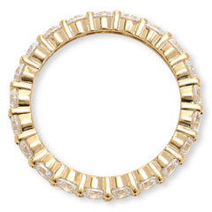 Absolute Sterling Silver Goldclad  3mm Round Eternity Ring, Size 8