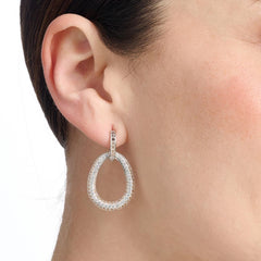 Absolute 5ctw Mocha Mousse Teardrop Drop Earrings