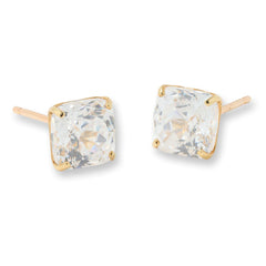 Absolute  10K Gold 4ctw 100-Facet Princess Stud Earrings