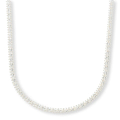 Imperial Silver Diamond-Cut Sterling Silver Wheat Necklace,  18"
