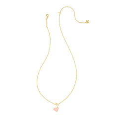 Dolly Parton x Kendra Scott Goldtone Ari Pink Heart Music Note Short Pendant Necklace, Adjustable