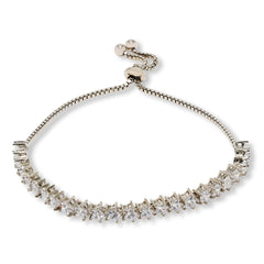 Absolute Sterling Silver 4mm Star Cut Adjustable Tennis Bolo Bracelet