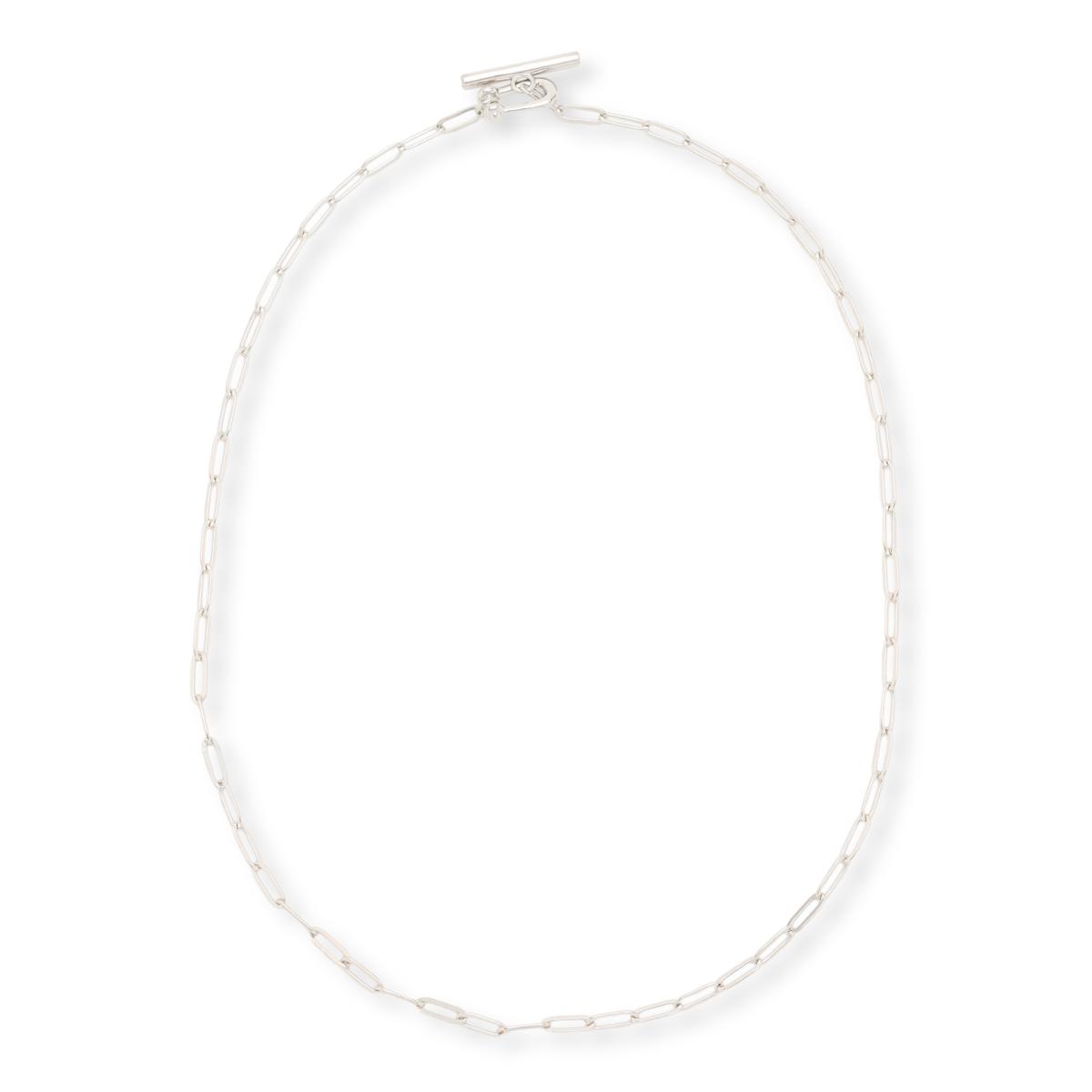 Fiorenza Sterling Silver Paperclip Toggle Necklace, 18"