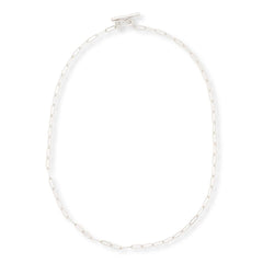 Fiorenza Sterling Silver Paperclip Toggle Necklace, 18"