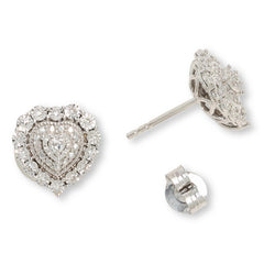 Bright Halo Lab Grown Diamonds Heart Earrings and Pendant Set