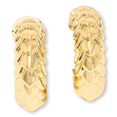 Bellezza Bronze Chunky Geometric Hoop Earrings