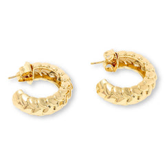 Bellezza Bronze Chunky Geometric Hoop Earrings