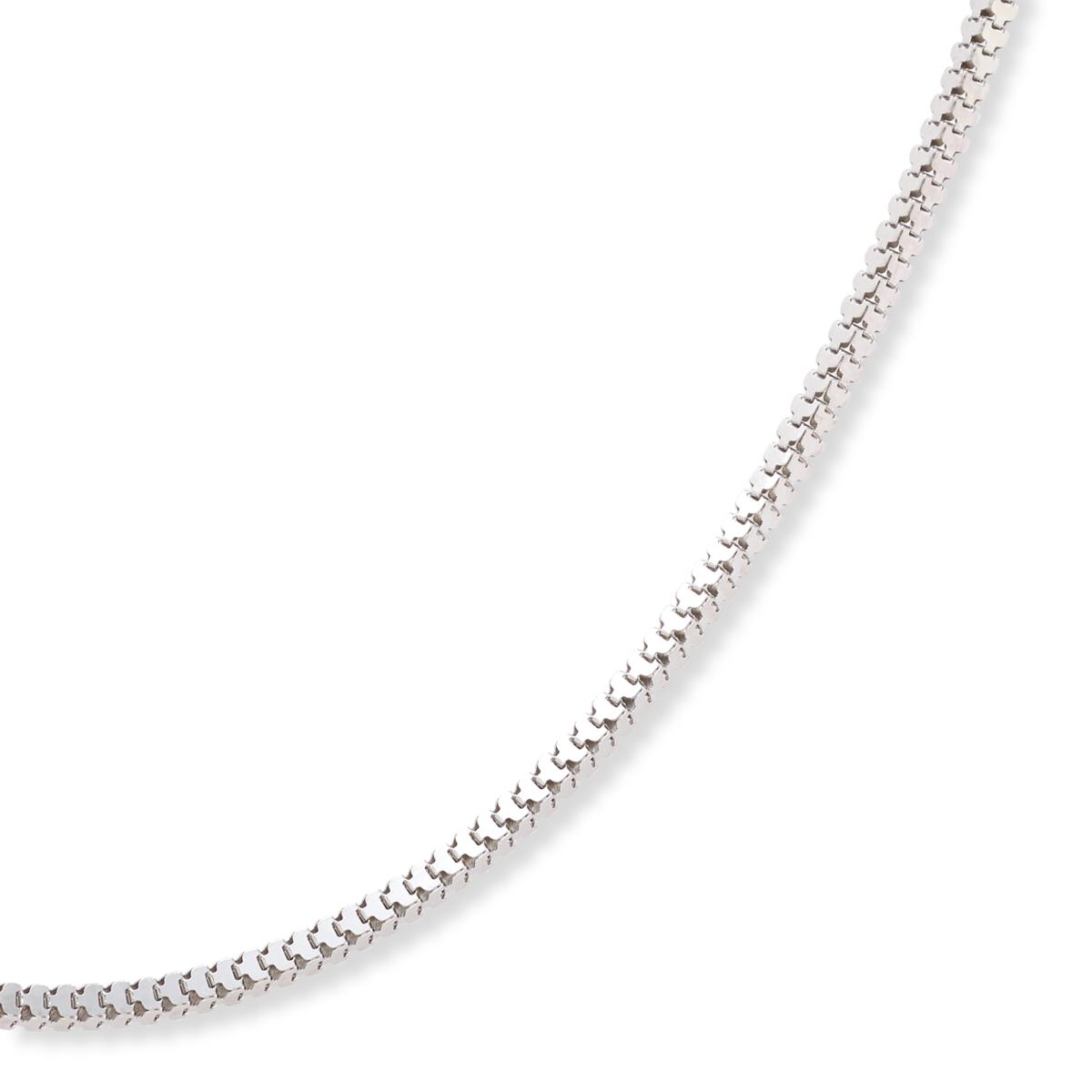 Fiorenza Sterling Silver Box Chain  Necklace, 18"