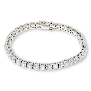 Absolute Stainless Steel Round Stone Magnetic Bracelet, 6-3/4"