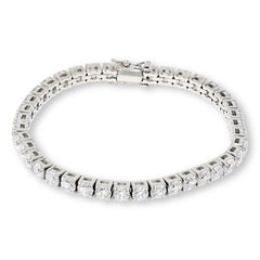 Absolute Stainless Steel Round Stone Magnetic Bracelet, 6-3/4"