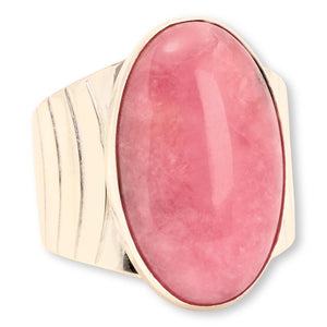 Jay King Sterling Silver Rhodochrosite Oval Solitaire Ring, Size 9