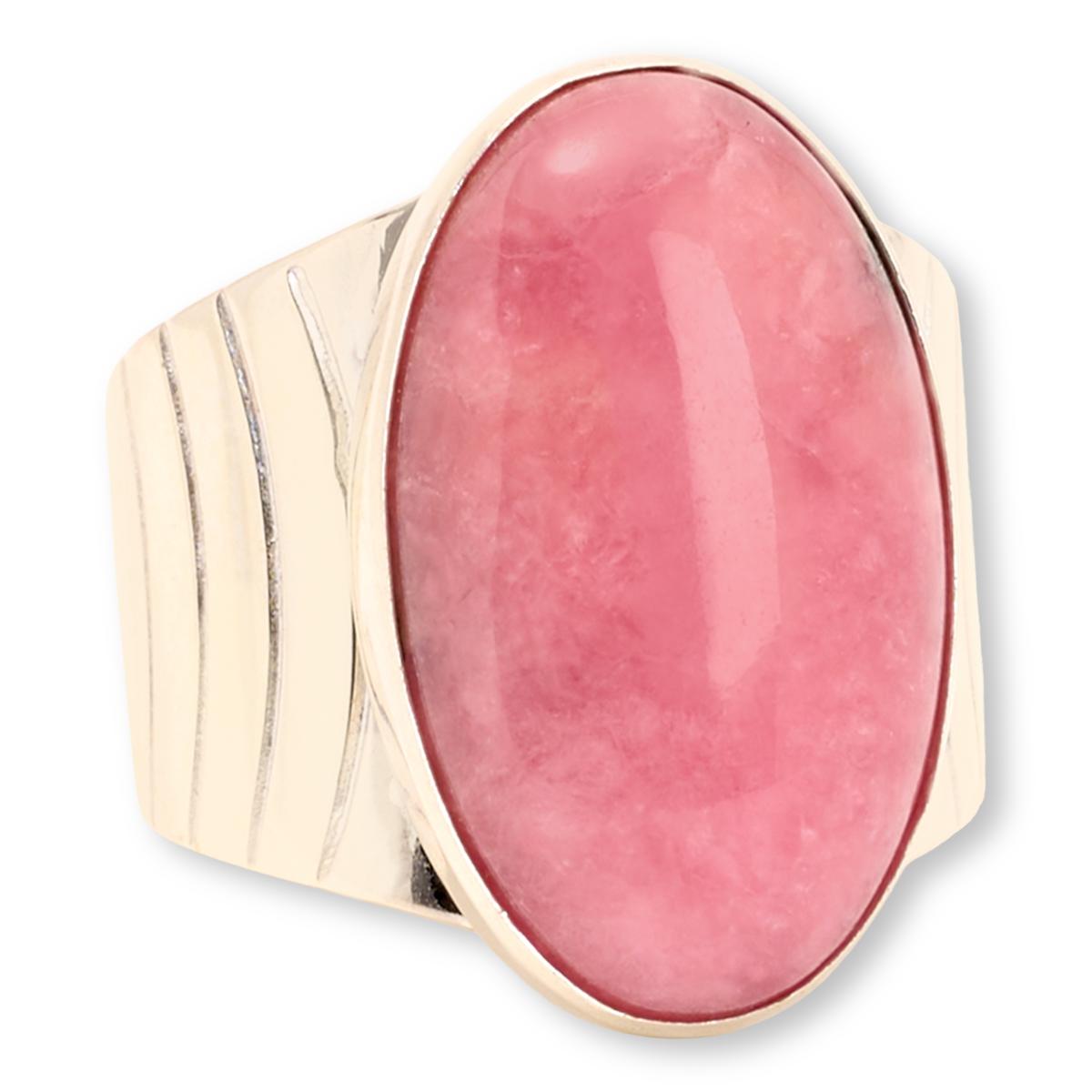 Jay King Sterling Silver Rhodochrosite Oval Solitaire Ring, Size 9