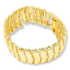Bellezza Bronze Goldtone Whale's Tail Linked Bracelet, 7-1/4"