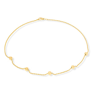 Fiorenza Sterling Silver Goldclad Polished Rope Chain Statin Necklace, 18"