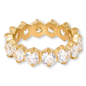 Absolute Goldtone  8.54ctw Round Stone Ring, Size 8