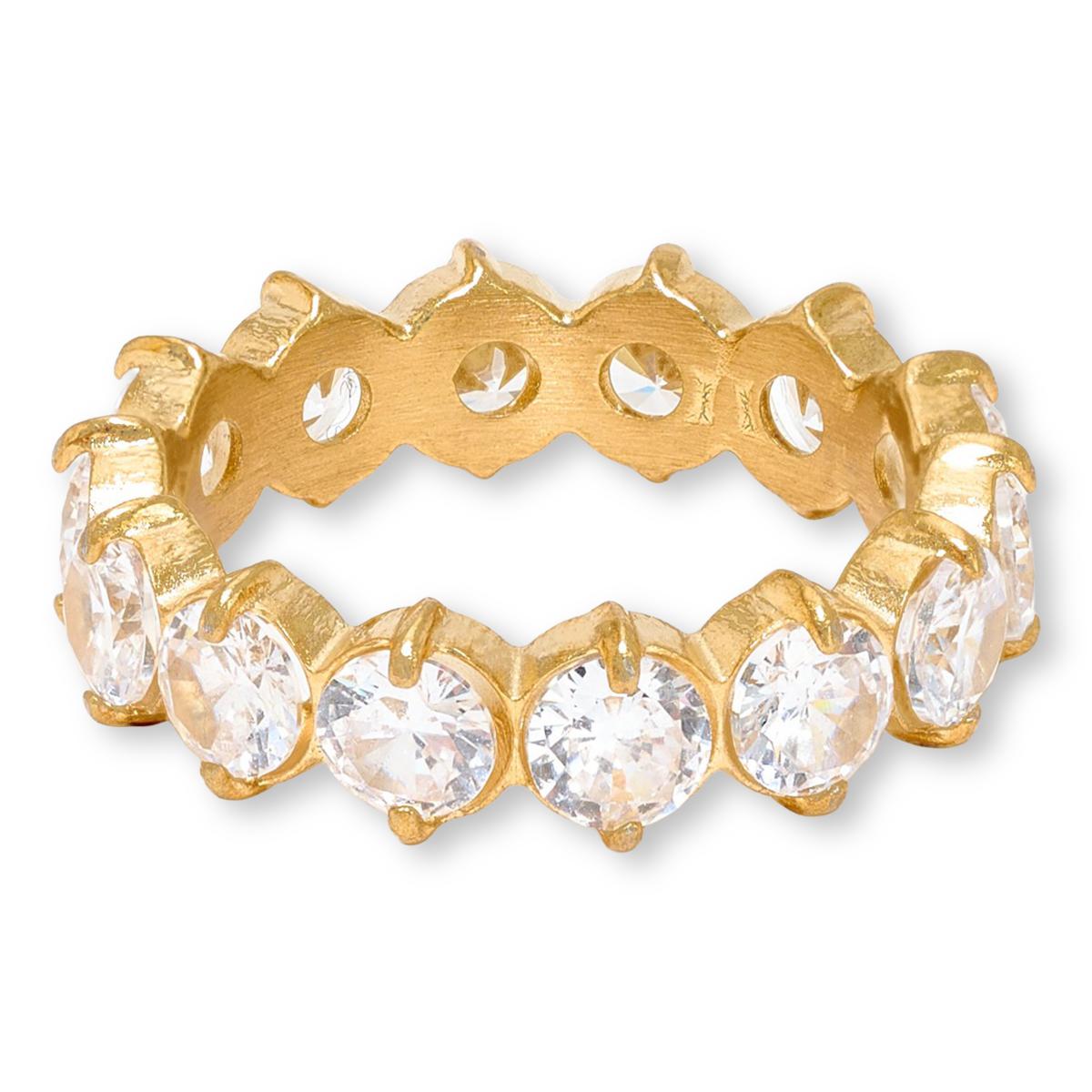 Absolute Goldtone  8.54ctw Round Stone Ring, Size 8