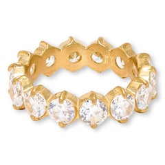 Absolute Goldtone  8.54ctw Round Stone Ring, Size 8
