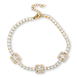 Absolute Goldtone  5.7ctw CZ Tennis Bracelet, 7"