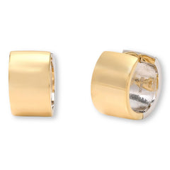 Fiorenza Sterling Silver Two-tone Bold Chunky Huggie Hoop Earrings