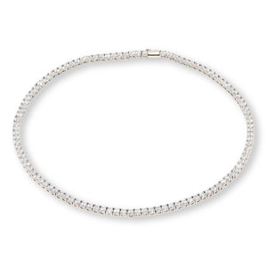 Absolute Brass Siklvertone 4mm Round Magnetic Tennis Necklace, 18"