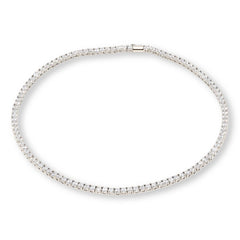 Absolute Brass Siklvertone 4mm Round Magnetic Tennis Necklace, 18"