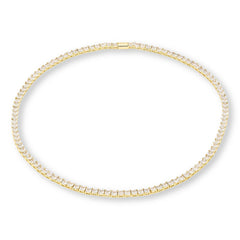 Absolute Brass 4mm Princess Magnetic Tennis Necklace,  20"