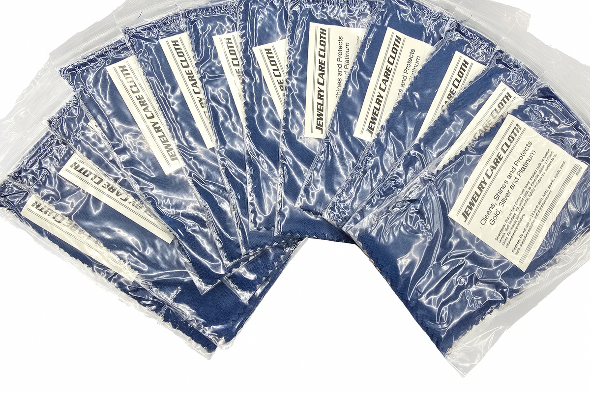 12-Pack Duhaas® Blue & Yellow Polishing Cloth – 8x4” Dual-Sided Tarnish Remover & Shine Restorer
