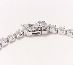 Fire Light Sterling Silver Lab Diamond 2.00cttw Tennis Bracelet, Avg: 7-1/4"