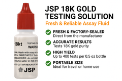 JSP 18K Gold Testing Acid Solution â€“ 0.5 oz | Authentic Assay Fluid for Jewelry, Coins