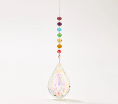 Kirks Folly Rainbow Bridge 18" Crystal Silver Tone Shimmer