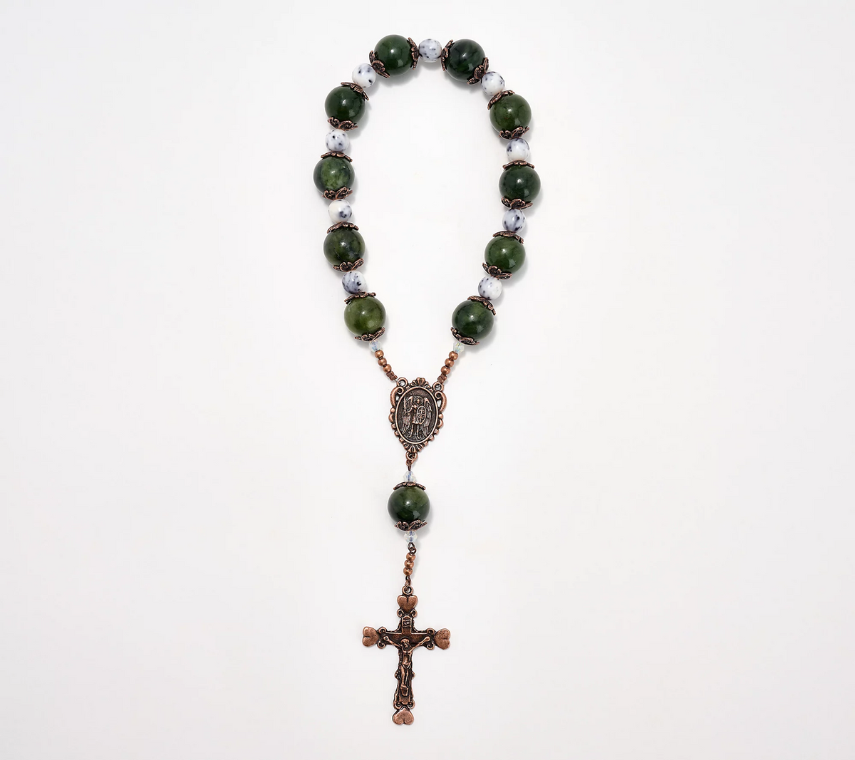 Connemara Marble Door Knob White Protection Rosary