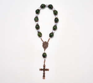 Connemara Marble Door Knob White Protection Rosary