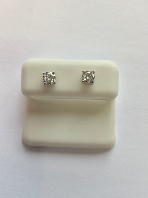 11169 - 5mm 1cttw Silver Moissanite Studs ($250.00)
