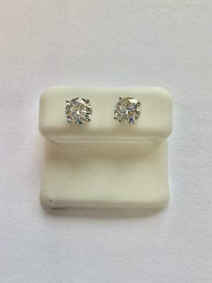 11172 - 7.5mm 3cttw silver moissanite studs ($600.00)