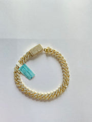 97799 - 8mm 8” 7cttw silver moissanite cuban Yellow ($3500)