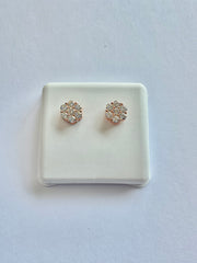 99337 - flower Studs silver lab 8mm 0.80cttw ($445) rose