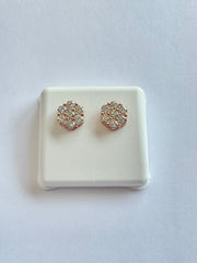 99338 - flower Studs silver lab 10mm 1.75cttw ($895) Rose