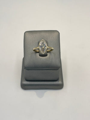 8. 11259 - 14KY Lab Ring Marquise Bezel Solitaire F-VVS2 2.03CTTW ($3995) | 14k Yellow Gold