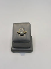 16. 11246 - 14KY Lab Ring Radiant Bezel Solitaire F-VVS2 2.10CTTW ($3995) (white also available) ( 3cttw also available white and yellow) | 14k Yellow Gold