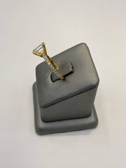 22. 99172 -14KY Lab Emerald Ring cntr 1.52ct E-VS1 est 2.00cttw ($4500) (White also available ) | 14k Yellow Gold