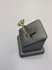 26. 99462 14KY Lab Pear Ring cntr 3.09ct E-VVS2 est 3.75cttw ($7250) (white available) | 14k Yellow Gold