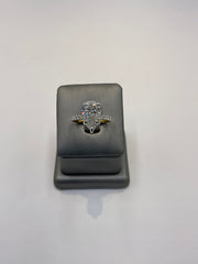 27. 99680 14KY Lab Pear Ring cntr 4.05ct E-VVS2 est 4.75cttw ($4995) (white available) | 14k Yellow Gold