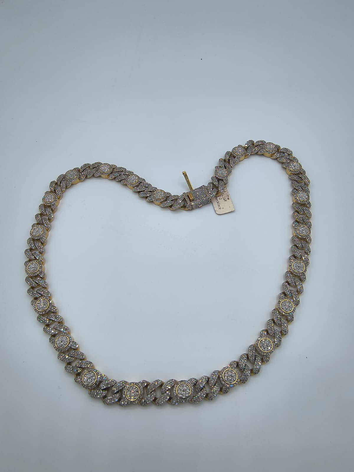 10K Yellow Gold Diamond Cuban Chain 12mm 22" Statement Piece