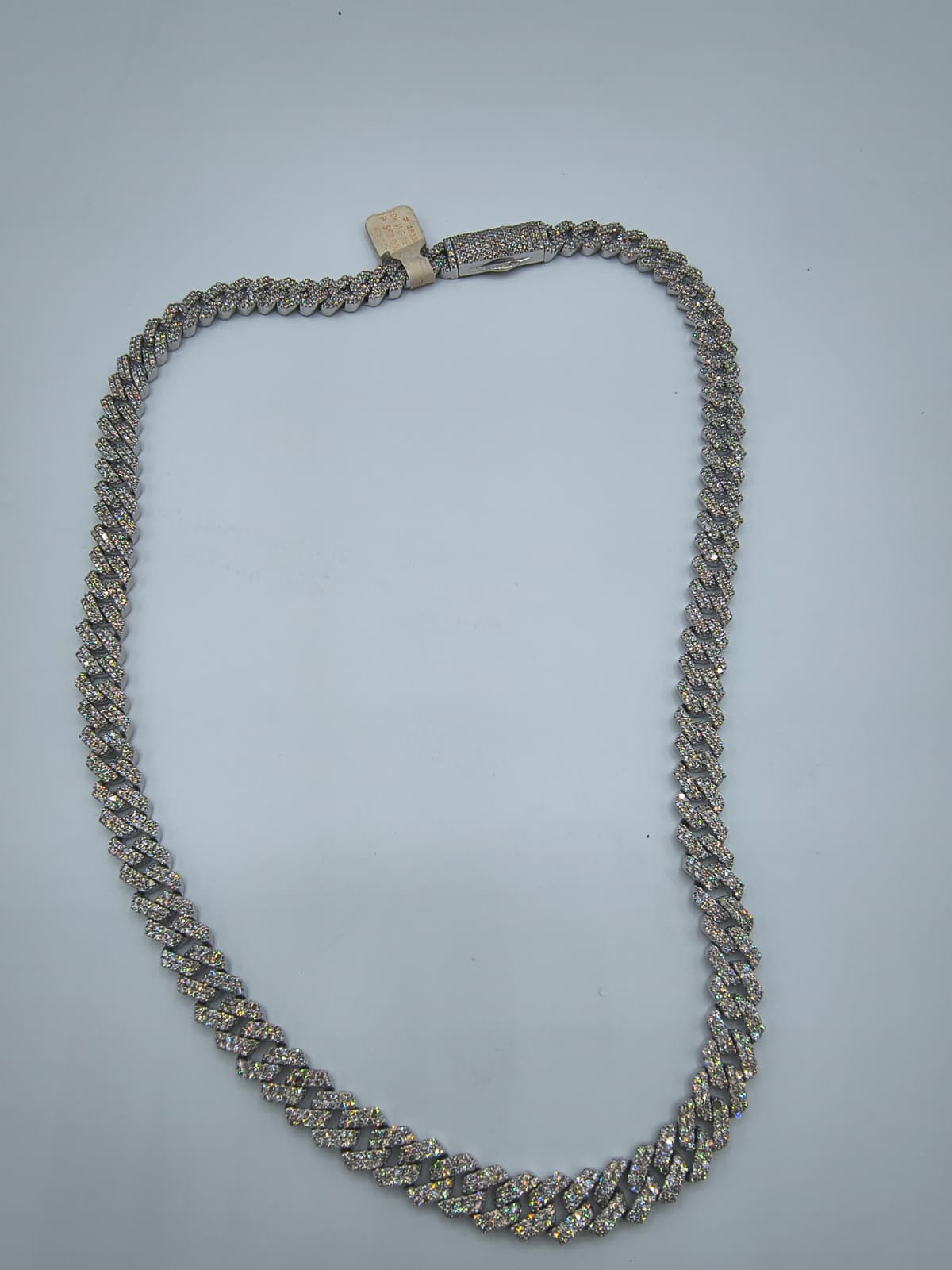 10K White Gold Diamond Cuban Necklace 10mm 22" SI Diamond