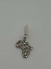 10K Yellow Gold Africa Diamond Pendant 1.75" Hip Hop Style