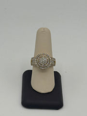10K Yellow Gold Men's Cluster Diamond Ring 3 CTW Pinky Style