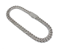 💎 20mm Moissanite Cuban Link Chain – 24″ | 925 Sterling Silver, VVS DEF Stones 💎
