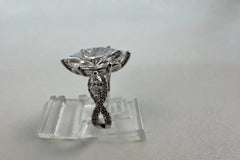 14K White Gold 3.75 CTTW Marquise Lab-Grown Diamond Ring
