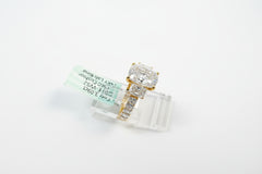 14K Yellow Gold 5.00 CTTW Cushion Lab-Grown Diamond Ring