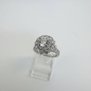 14K White Gold 2.50 CTTW Round Lab-Grown Diamond Ring